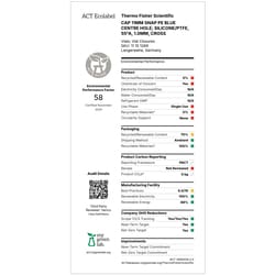 Fisherbrand 11mm PE Snap Ring Seal, Blue, Center hole, Assembled septum Silicone/PTFE | Buy Online | Fisher Scientific